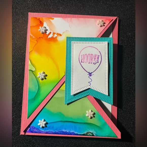 Colorful Celebration Greeting Card hooray June pride - Picture 1 of 1